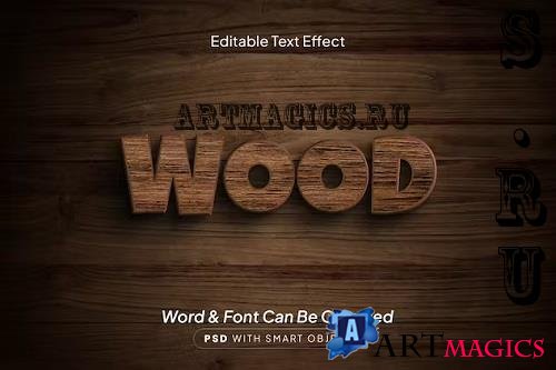 Wood Text Effect - WKV34CN