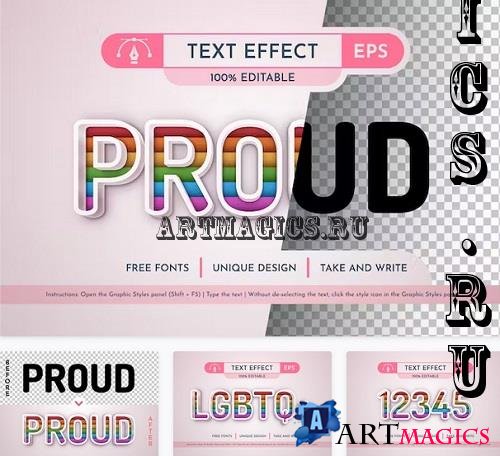 Proud - Editable Text Effect - 91903137