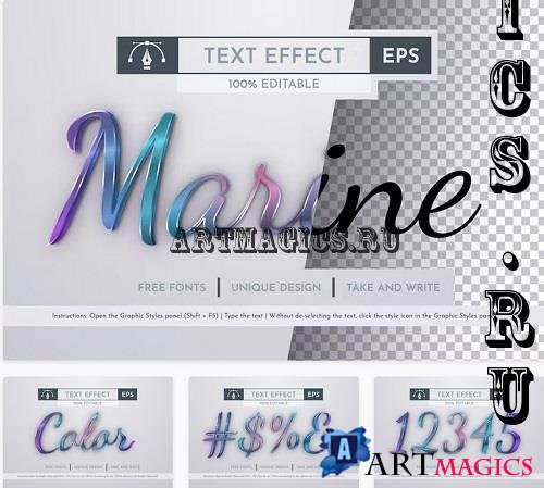 Marine - Editable Text Effect, Font Style - KMSPC85