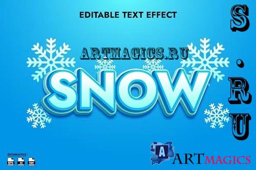 Snow editable text effect - TMF4E9H
