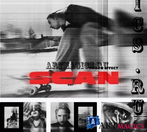Distorted Scanner Photo Effect - 91930672