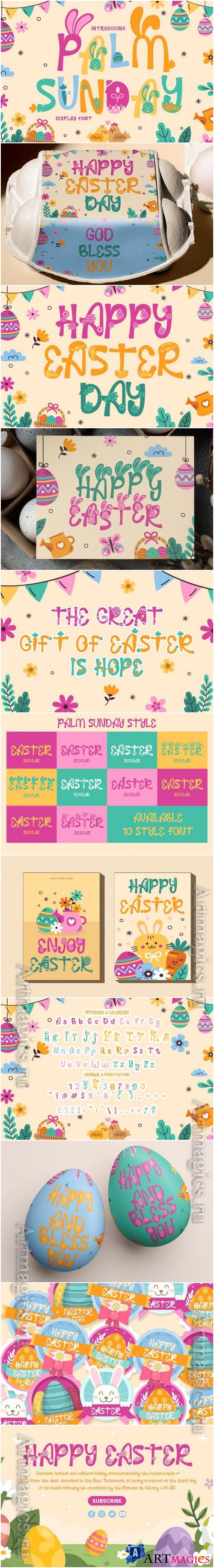 Palm Sunday - Quirky Easter Day Theme Font