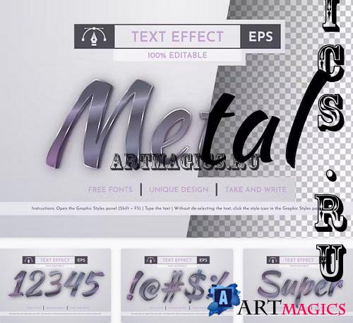 Metal - Editable Text Effect - 91916054