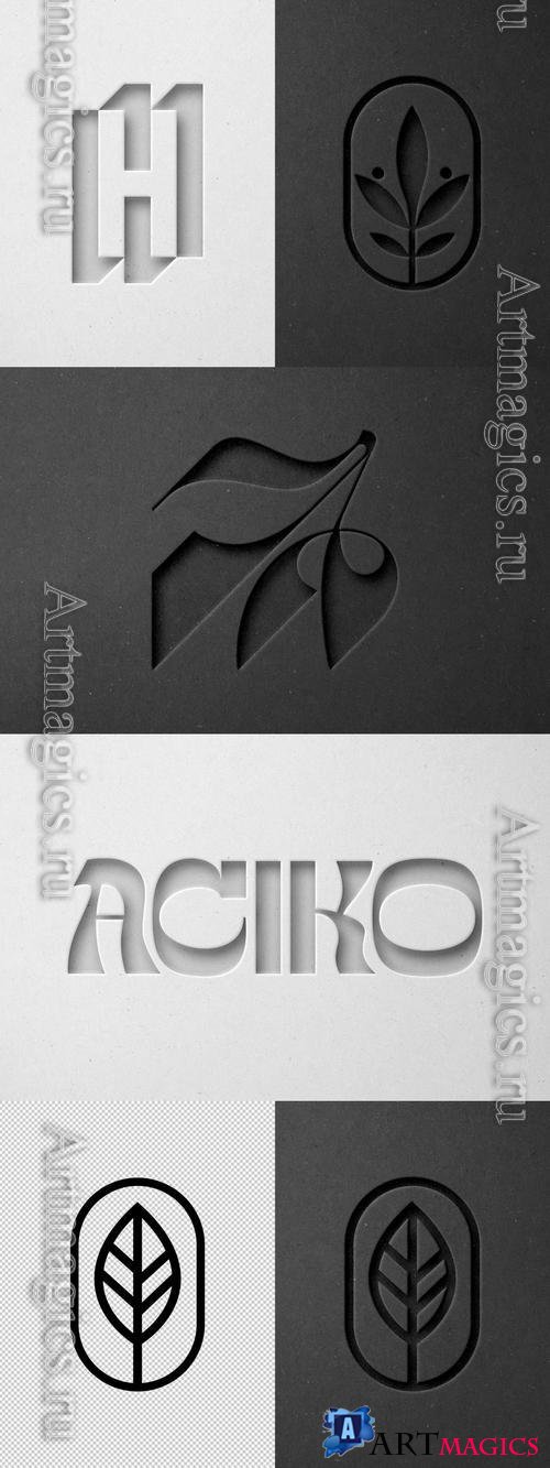 Paper Cut Out Text & Logo Effect