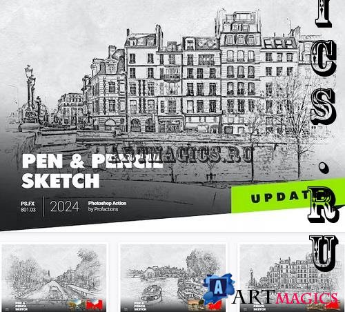 Pen & Pencil Sketch Photoshop Action - 7NL8A9C