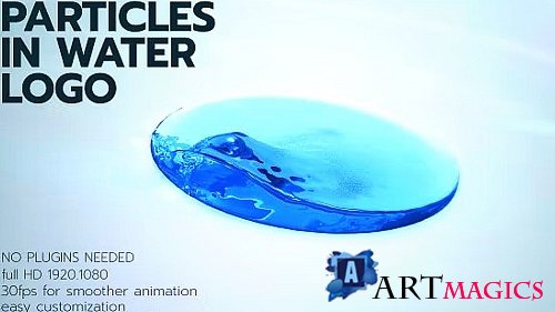 Particles In Water Logo 1282531 - Project for After Effects 