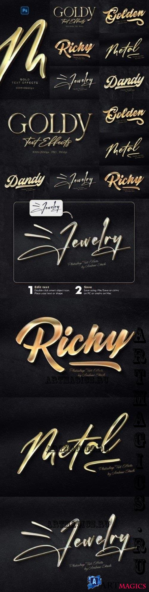 Gold Text Effects - 91947513