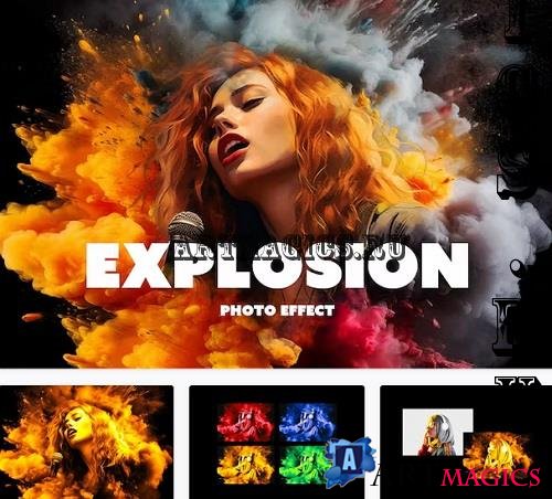 Cinematic Explosion Photo Effect - 91720572