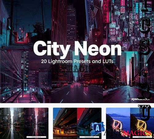 20 City Neon Lightroom Presets LUTs - 91941987