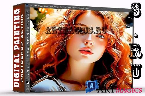 Digital Painting Photoshop Action - 92004579