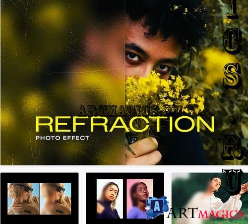 Refraction Glass Photo Effect - 91973012