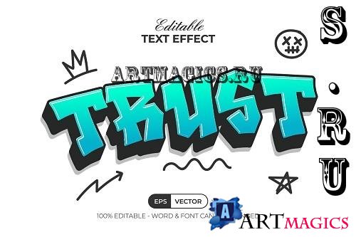 Trust Text Effect Graffiti Style - 91978028