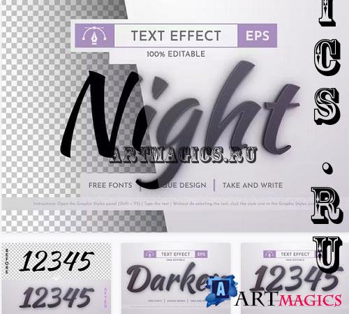 Night - Editable Text Effect - 91915062