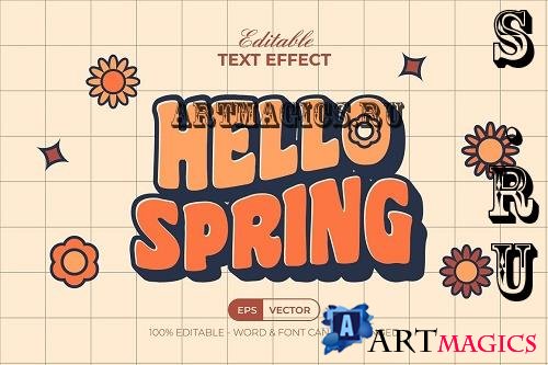 Hello Spring Text Effect Style - 91991378