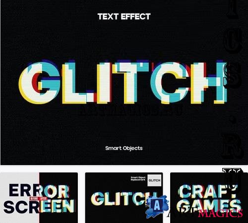 VHS Glitch Text Effect - H643UZR