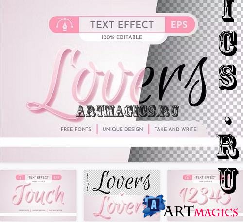 lovers Editable Text Effect - 92008246