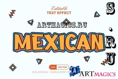 Mexican Text Effect Retro Style - 92008503