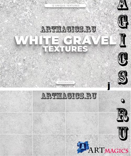 12 White Gravel Textures - WF6RJTQ