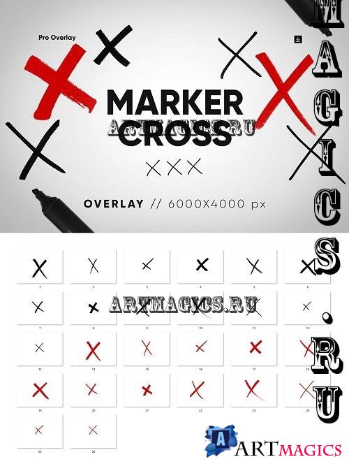 25 Marker Cross Overlay HQ - 35807755