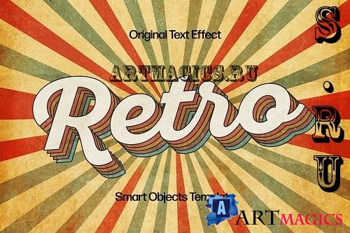 Retro Worn Text Effect - 92034645