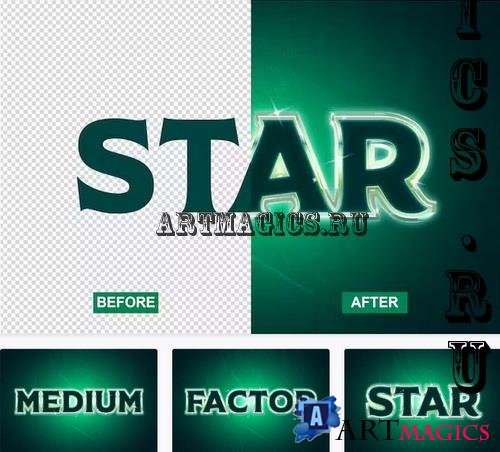 Star Text Effect - RS7272F