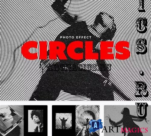 Circular Stencil Photo Effect - 92058585