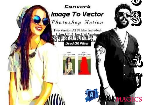 Convert Image To Vector Ps Action - 92092325