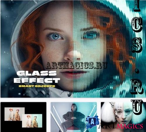 Glass Mask Photo Effect - 92073252