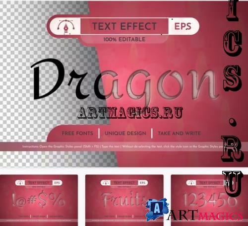 Dragon Fruit - Editable Text Effect - 91583426
