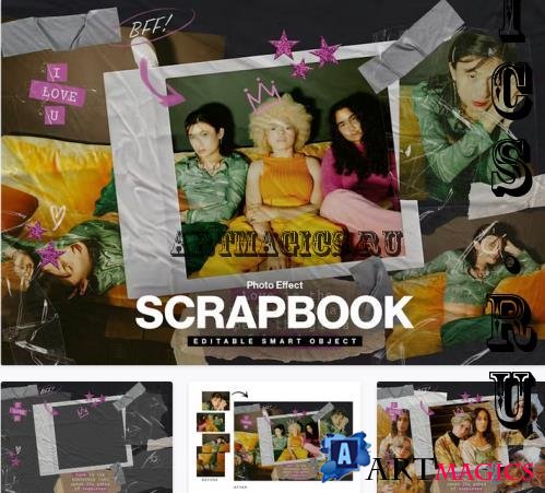Scrapbook Photo Collage Template - 5U75QP5