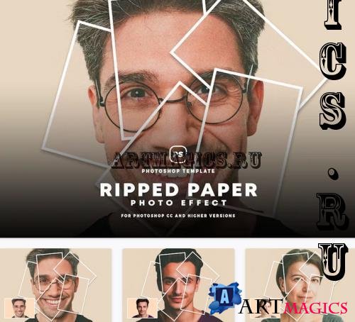 Ripped Paper Photo Effect - HQPFNRE