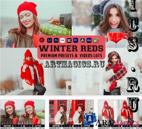 Winter Reds Luts Video & Presets Mobile Desktop - N4WZVHQ