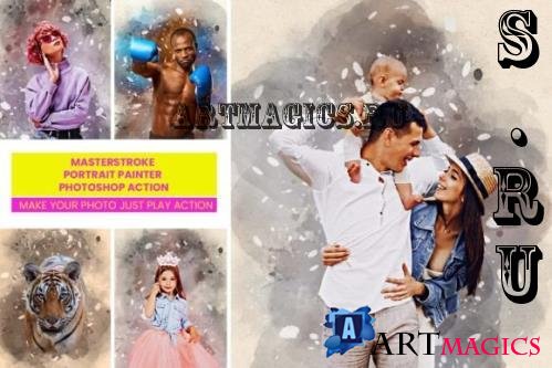 Masterstroke Portrait Painter Action - 92443746