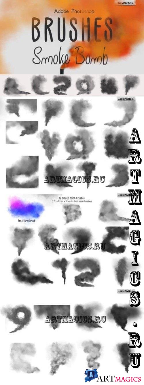 Smoke Bomb Brushes for Photoshop - 92453515