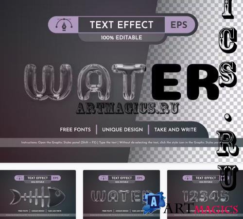 Glass Editable Text Effect - 92140502