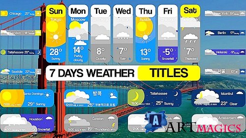 Videohive - 7 Days Weather Titles 51473981 - Project For Final Cut & Apple Motion