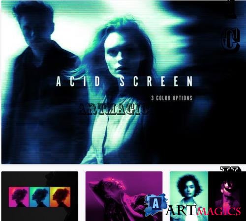 Acid Screen Photo Effect - 92473315