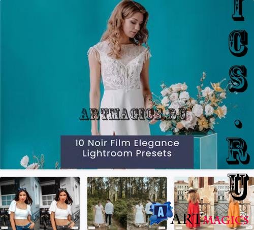 10 Noir Film Elegance Lightroom Presets - F52A5LL