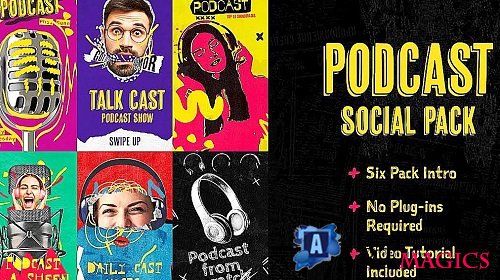 Podcast Intro Social Pack 1365892 - Project for After Effects