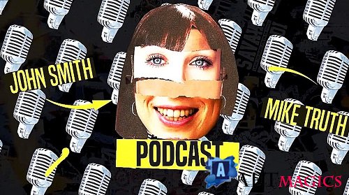 Podcast Collage Intro 1111715 - Project for After Effects
