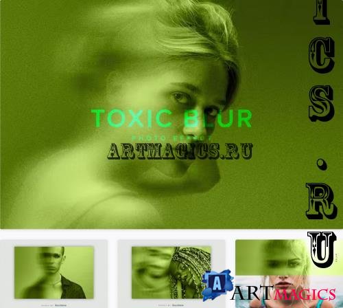 Green Toxic Blur PSD Photo Effect - YC7Q9BP