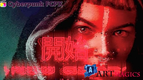 mTitle Cyberpunk FCPX Plugin - Pack Of Futuristic Openers and Effects for Final Cut Pro X