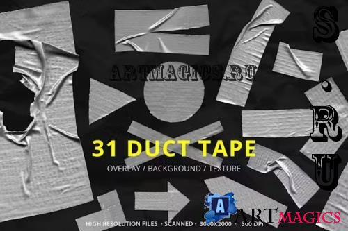 31 Metal Duct Tape Texture Overlays - XZHDU98