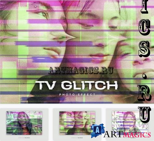 TV Glitch PSD Photo Effect - RGHE4LT