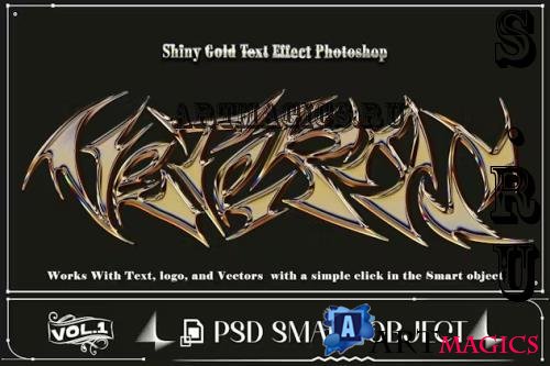 Shiny Golden Text Effect PSD Template Photoshop - 2KHFA2E
