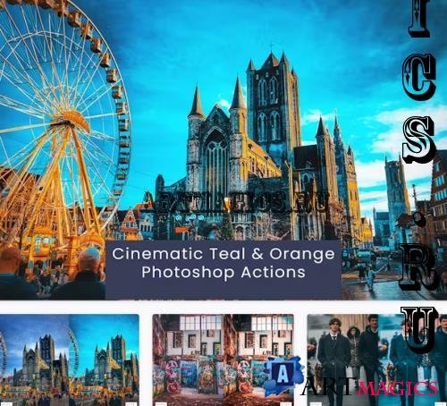 Cinematic Teal & Orange Photoshop Actions - YYN6PRX