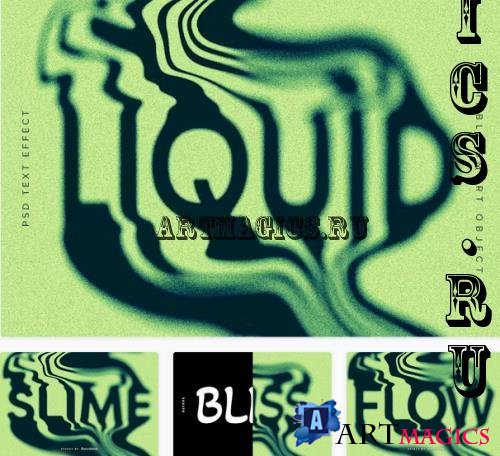 Green Melting PSD Text Effect - 7BZ85C7