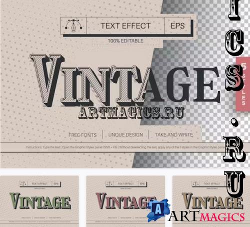 5 Vintage Editable Text Effects - 112924808