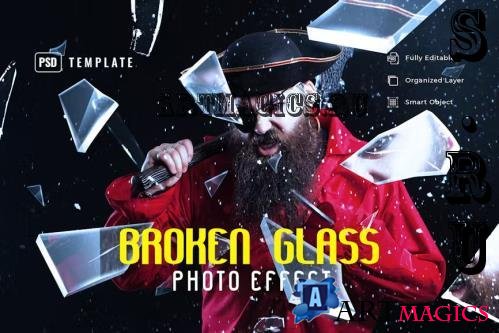 Broken Glass Photo Effect - 4VFTD8C
