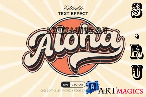 Aloha Text Effect Retro Style - 117922912